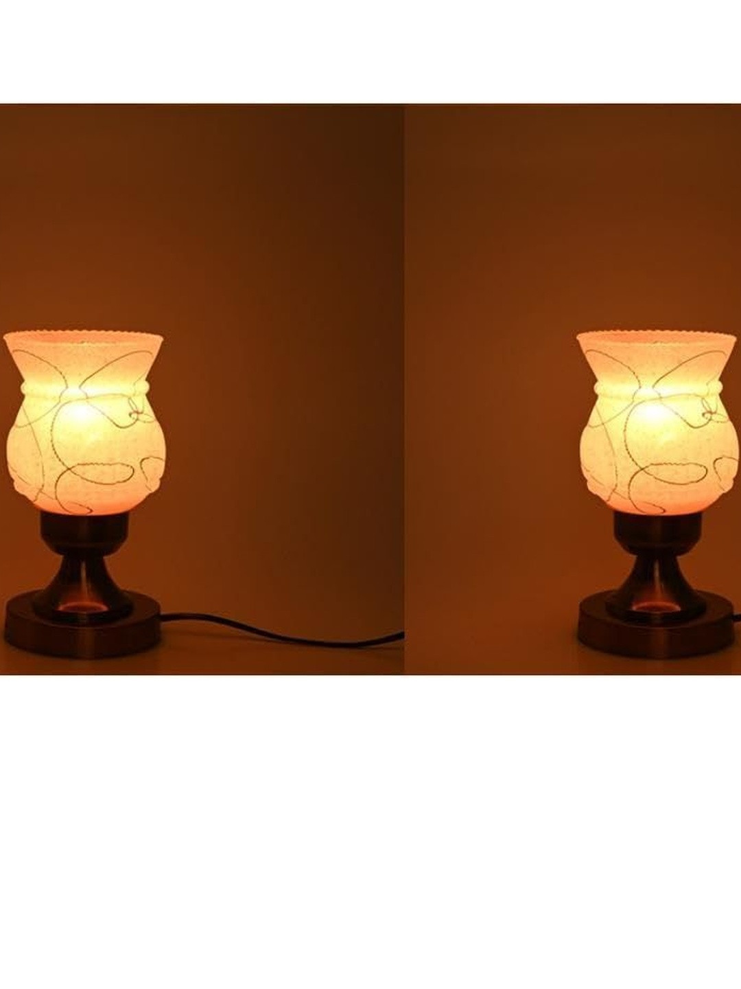 1ST TIME Pink Glass Abstract Shaped Energy Efficient Table Lamps