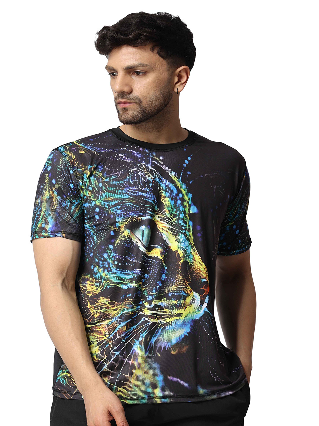 Flirty Soul Animal Graphic Printed Round Neck Dri-FIT T-shirt