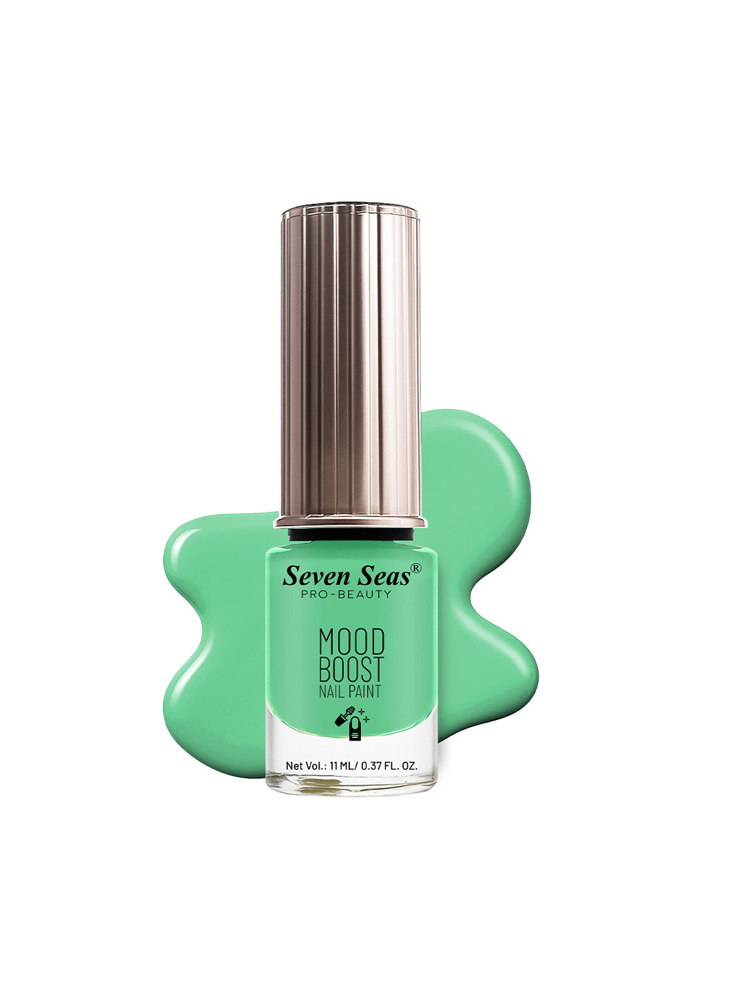 Seven Seas Mood Boost Long Lasting & Chip Resistant Nail Paint - 11 ml - Mint Green 62