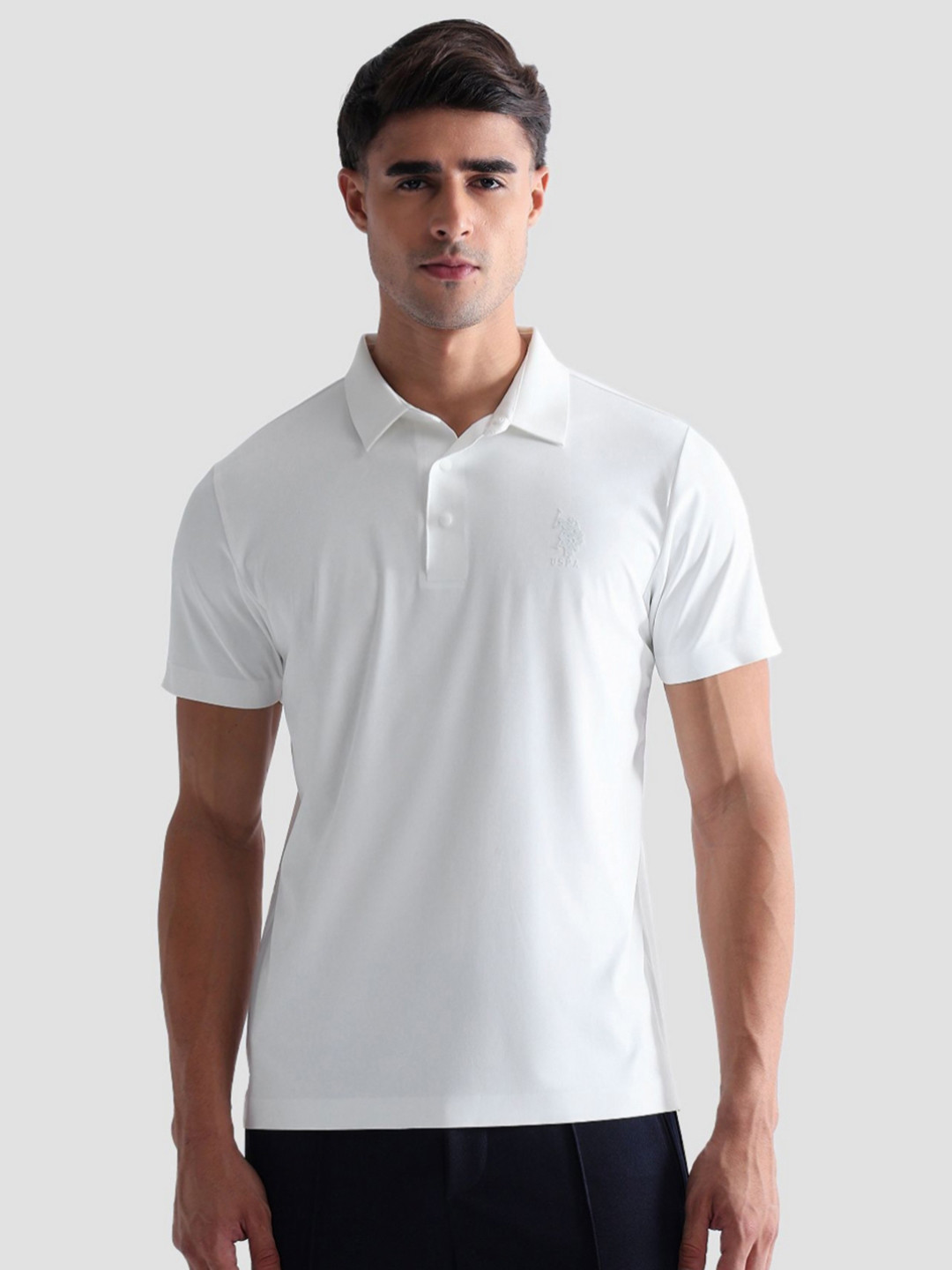 USPA Sport Active Polo Collar T-shirt