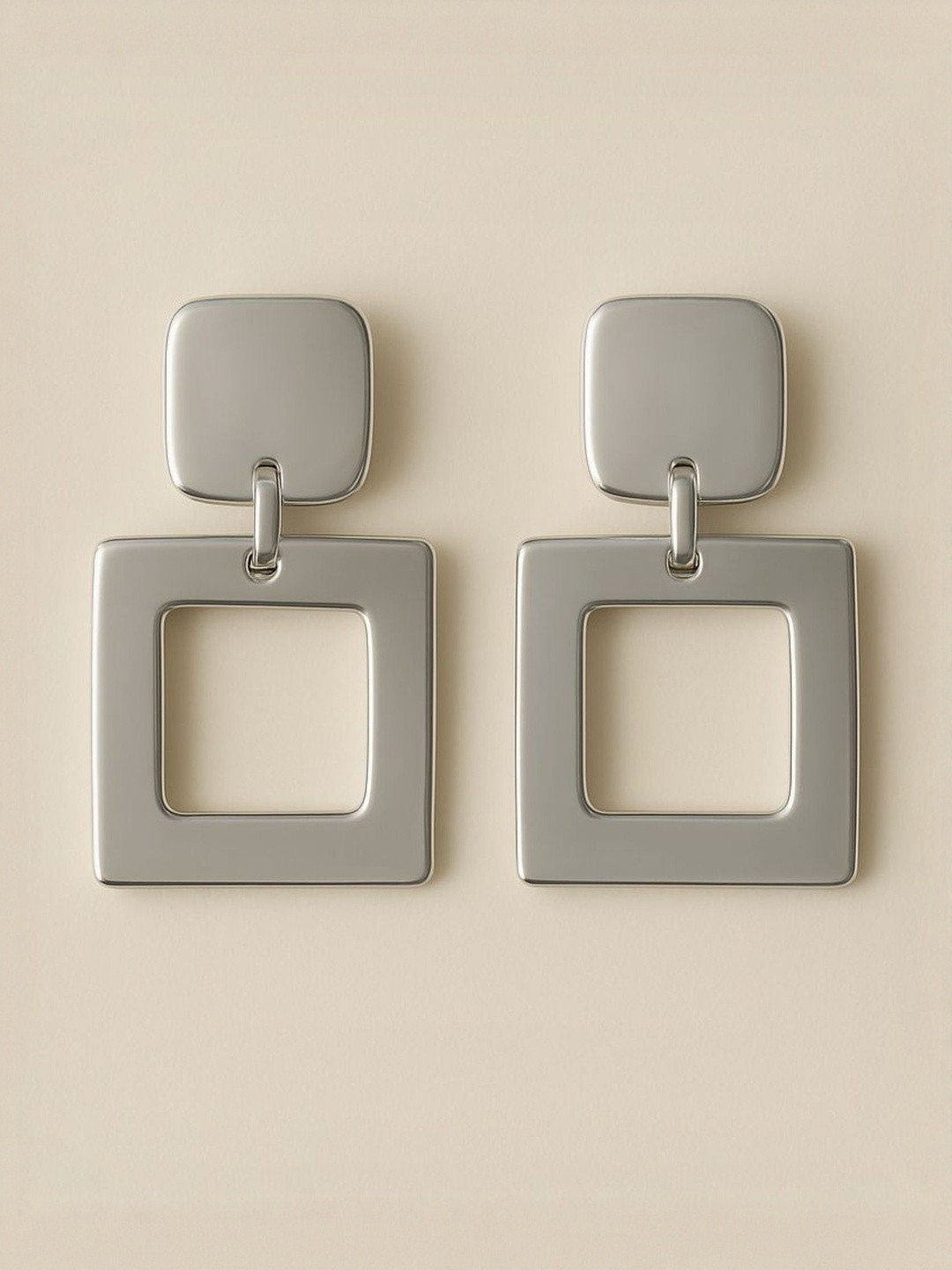 House of Pehr Numa Silver-Plated Square Drop Earrings