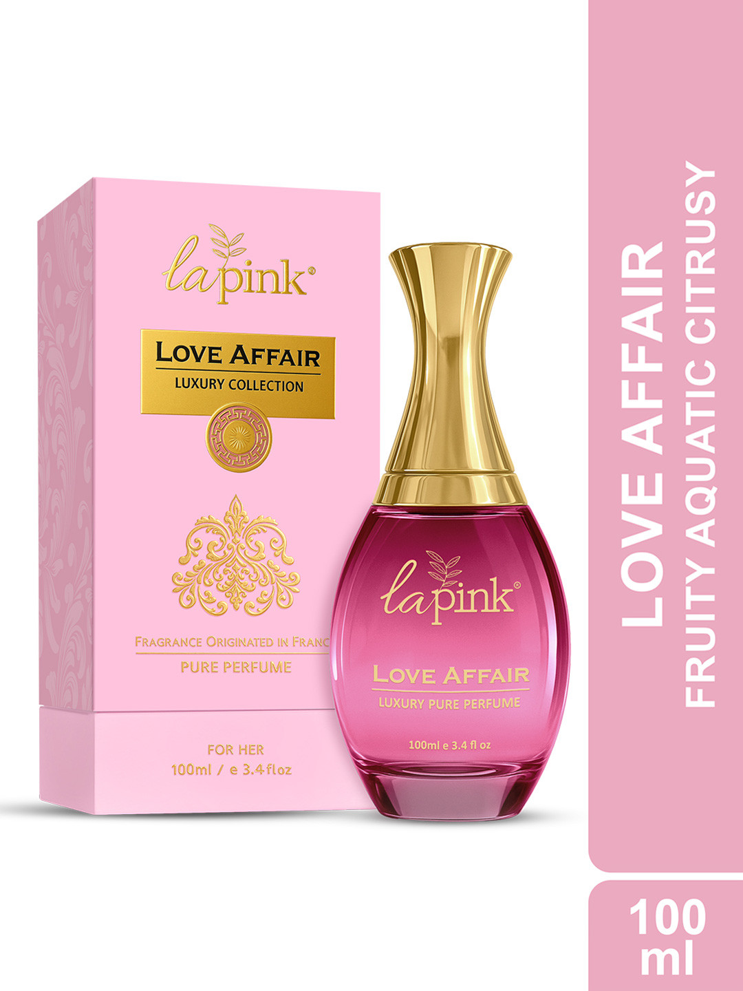 La Pink Love Affair French Luxury Pure Perfume - 100 ml
