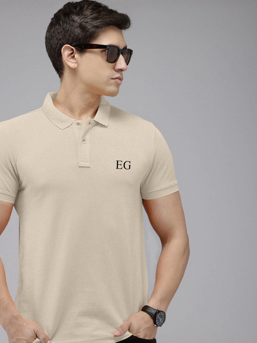 THE EG STORE Polo Collar Pure Cotton T-shirt