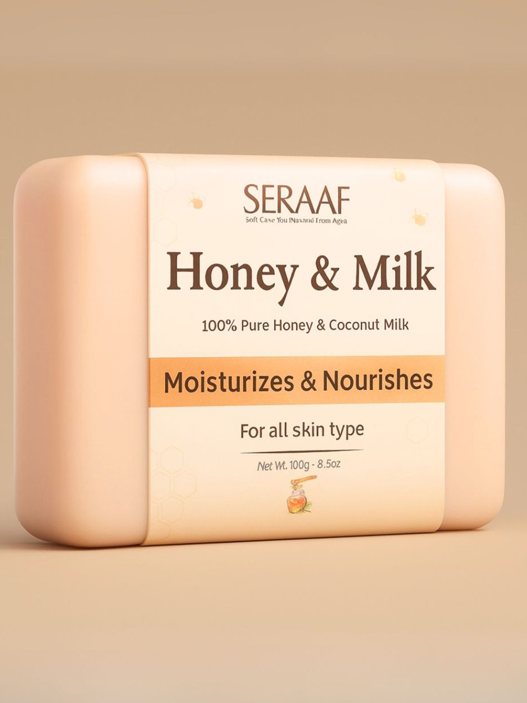 SERAAF Set Of 2 Coconut Milk & Honey Soap - 100 g Each