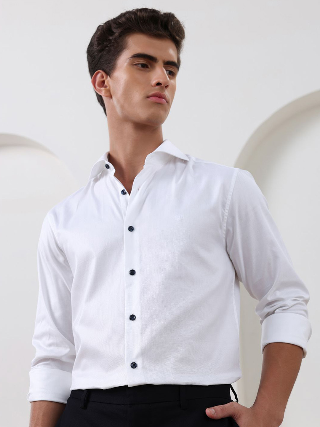 Aldeno Long Sleeves Pure Cotton Formal Shirt