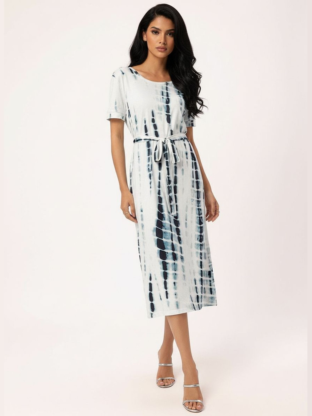 DressBerry Tie & Dye Illusion Printed Sheath Dress