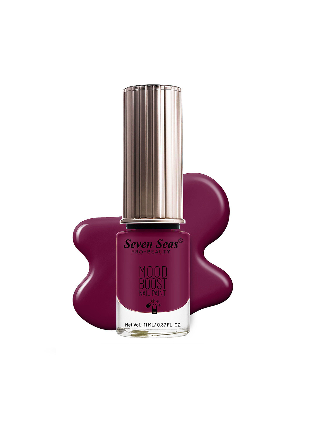 Seven Seas Mood Boost Long Lasting & Chip Resistant Nail Paint - 11 ml - Burgundy 13