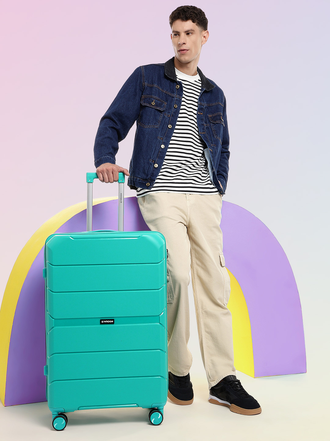 WROGN 360-Degree Rotation Hard Case Large Trolley Bag - 118.13L