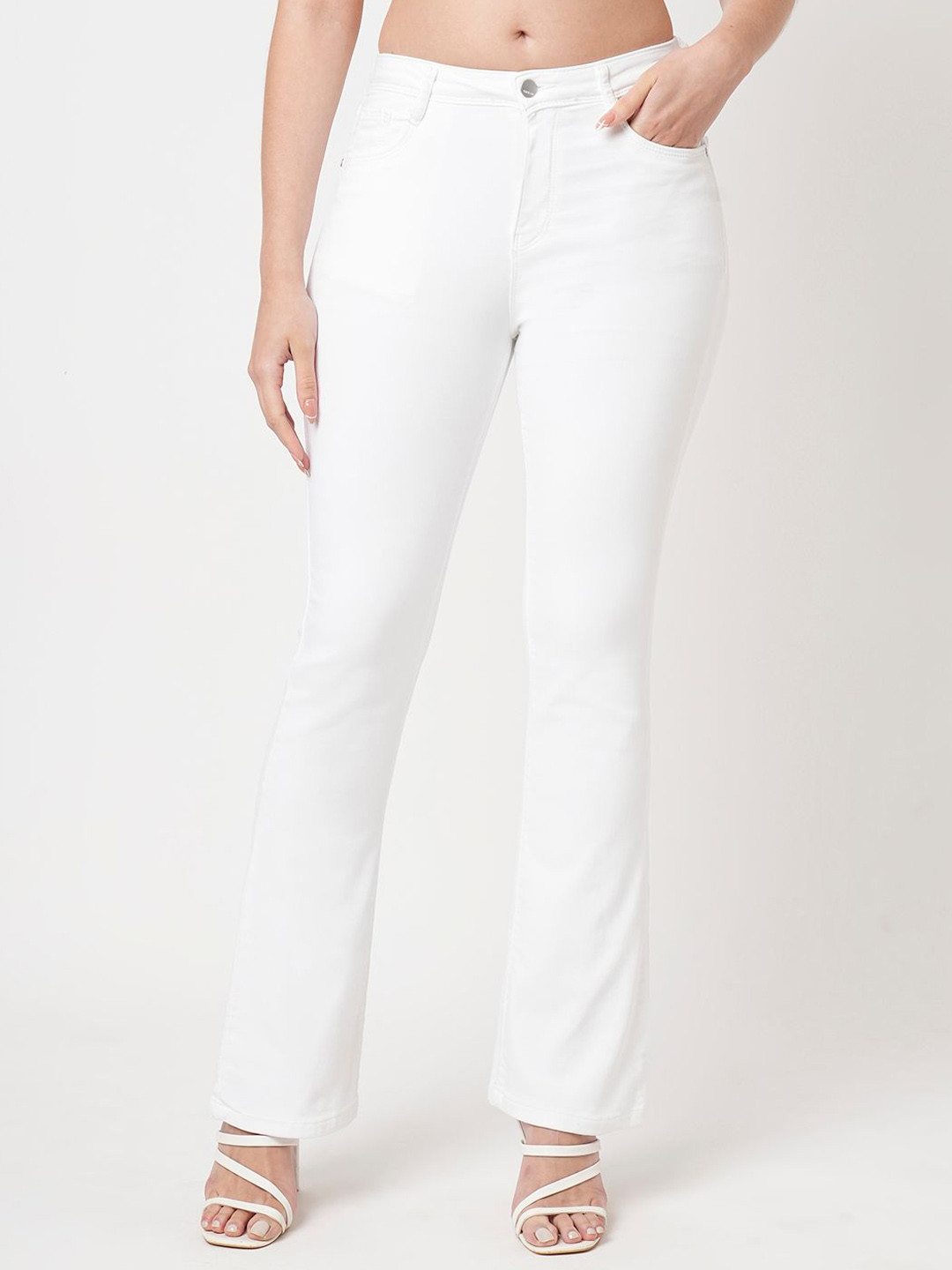 Kraus Jeans Women Flared High Rise Stretchable Jeans