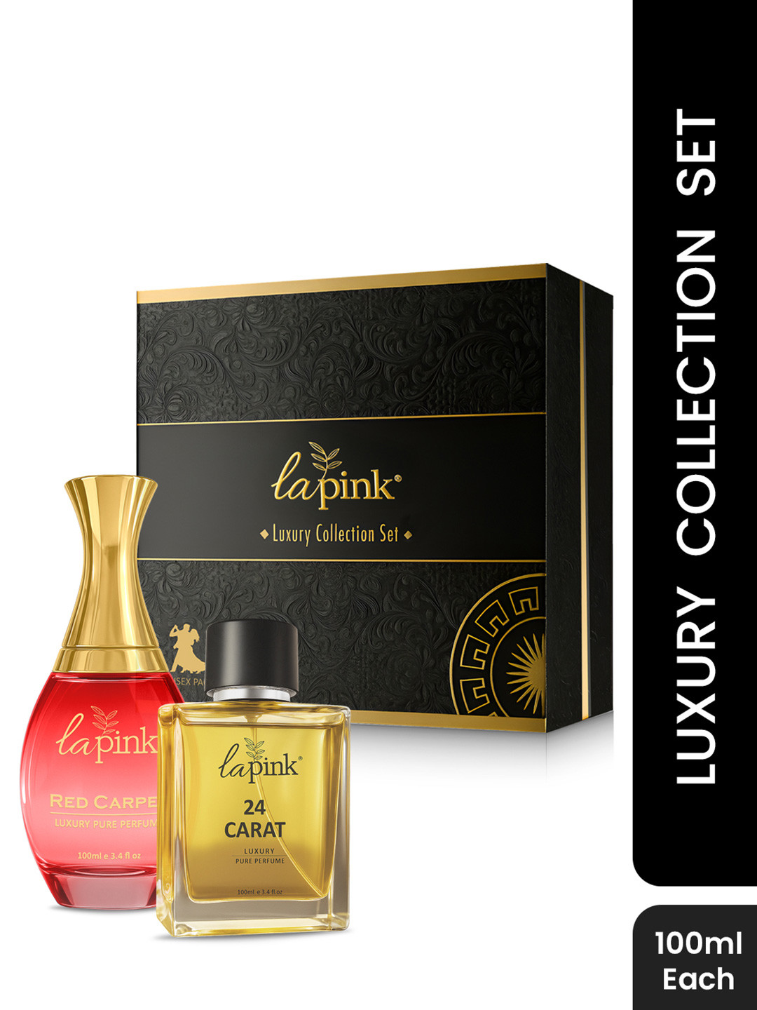La Pink Set Of 2 24 Carat & Red Carpet Long Lasting Perfume - 100 ml Each