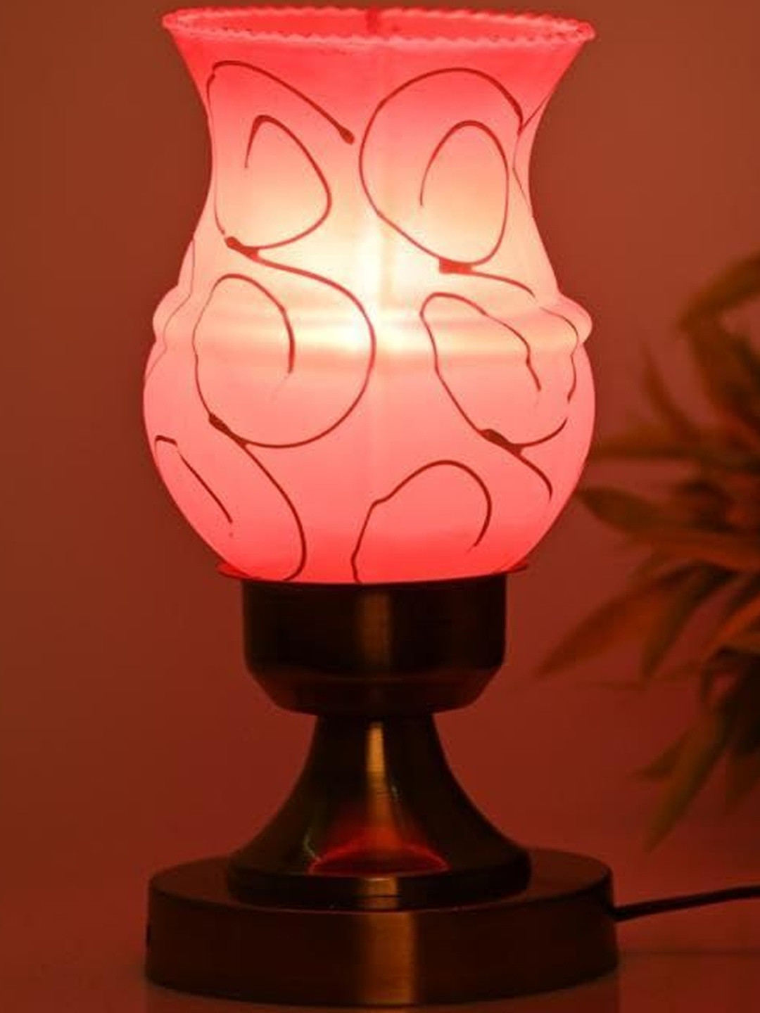 1ST TIME Stylish Table Pink Abstract Shaped Energy Efficient Table Lamps