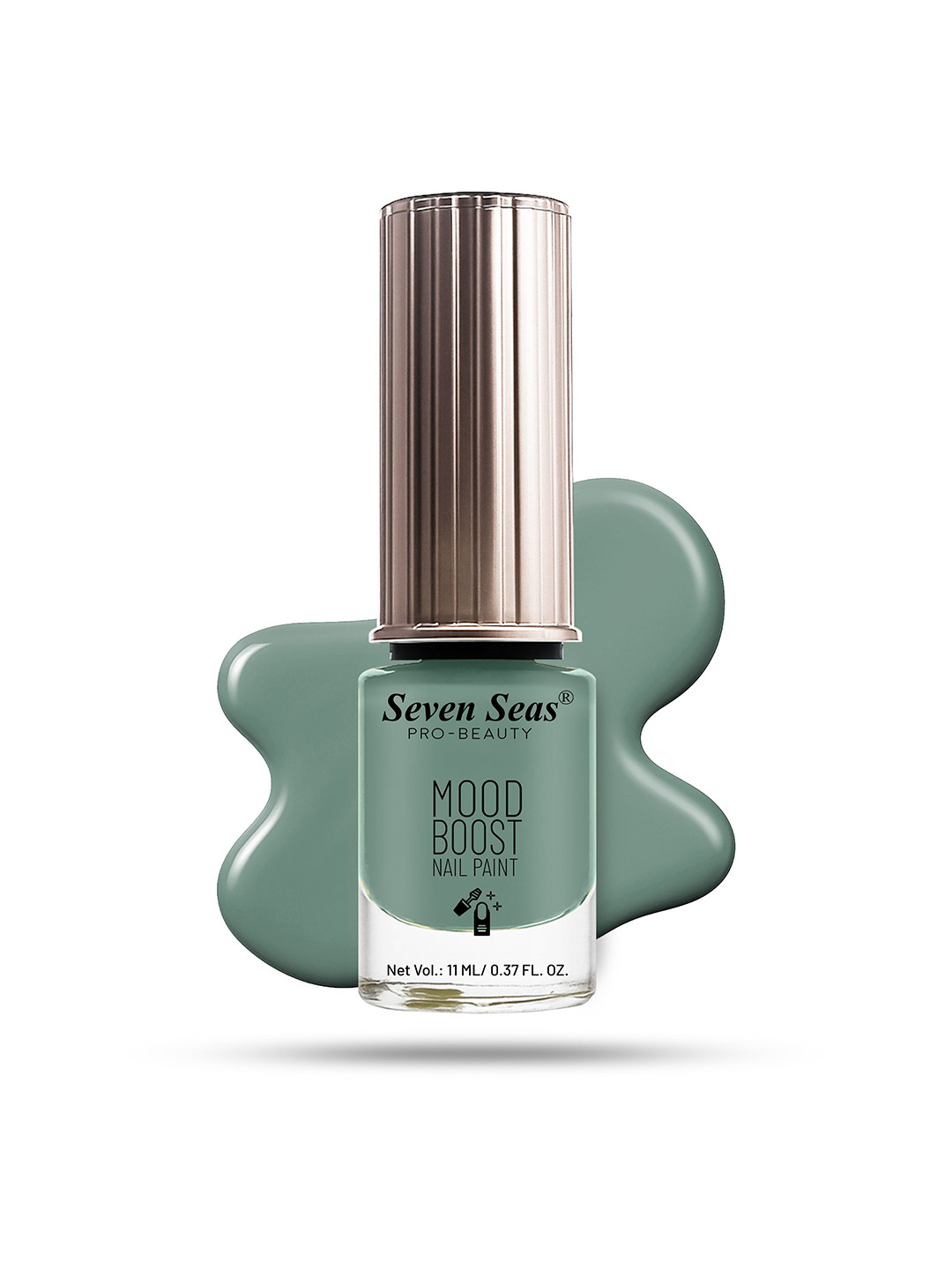 Seven Seas Mood Boost Long Lasting & Chip Resistant Nail Paint - 11 ml - Ocean Green 22