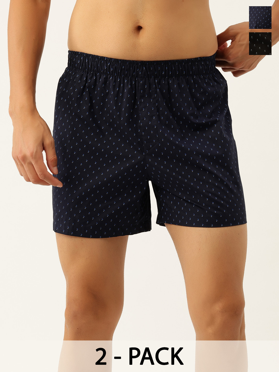 John Players Pack Of 2 Floral Print Pure Cotton Boxers