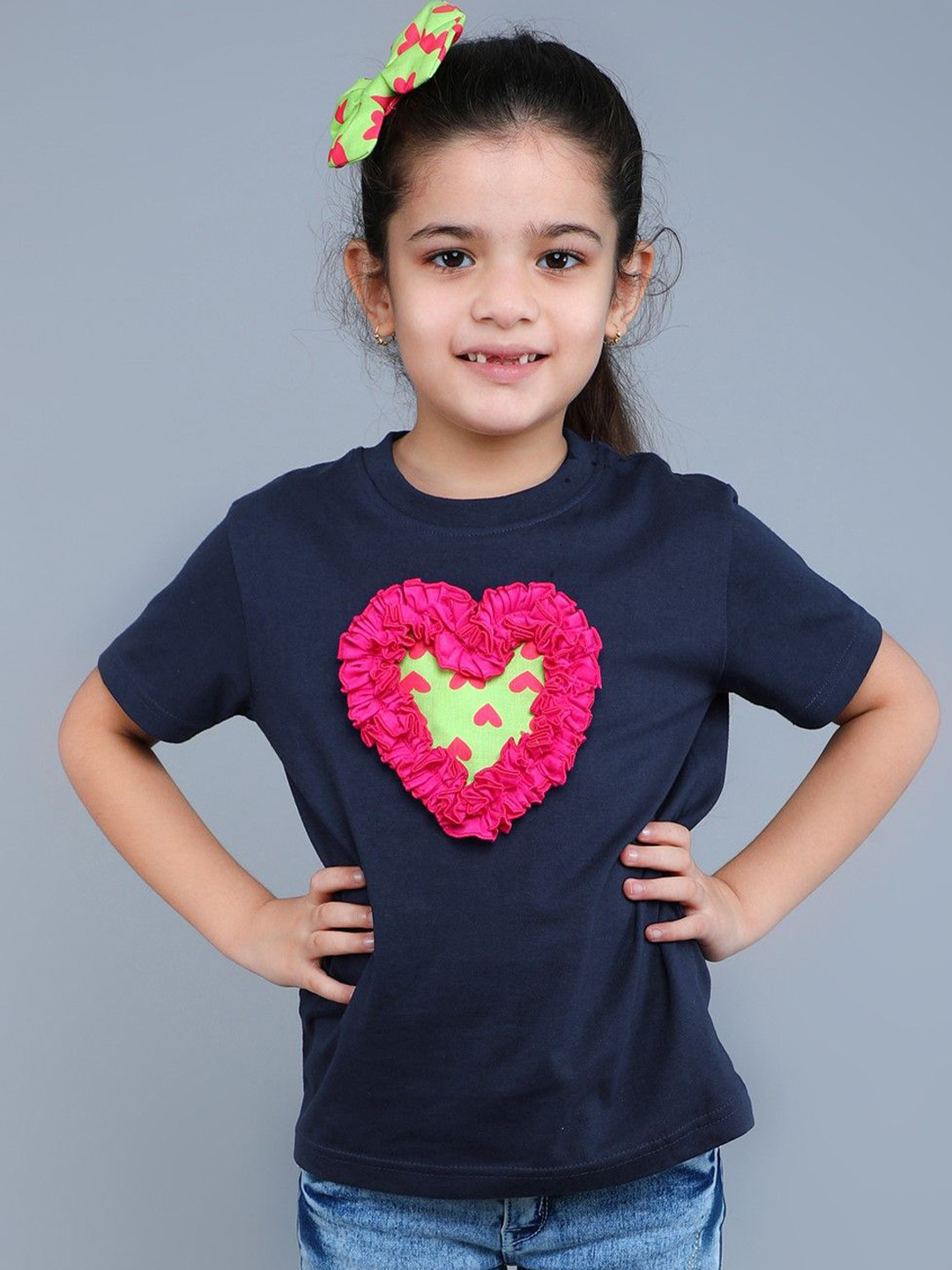 Pink Chick Girls Graphic Printed Round Neck Pure Cotton T-shirt