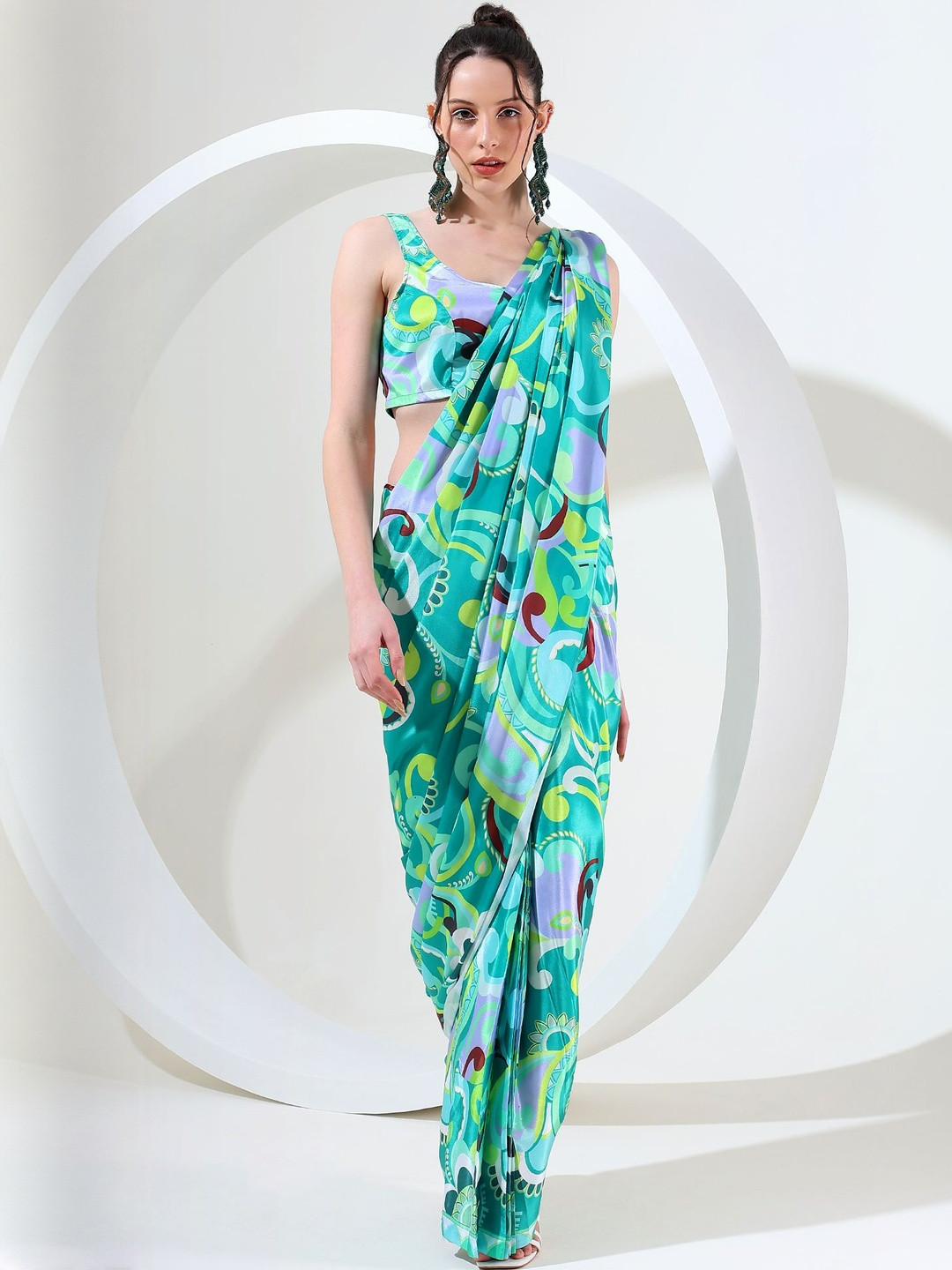 House of Kaftan Abstract Printed Saree