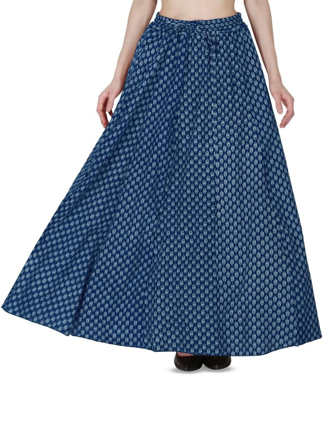 Sttoffa Women Blue Floral Flared Printed Skirts