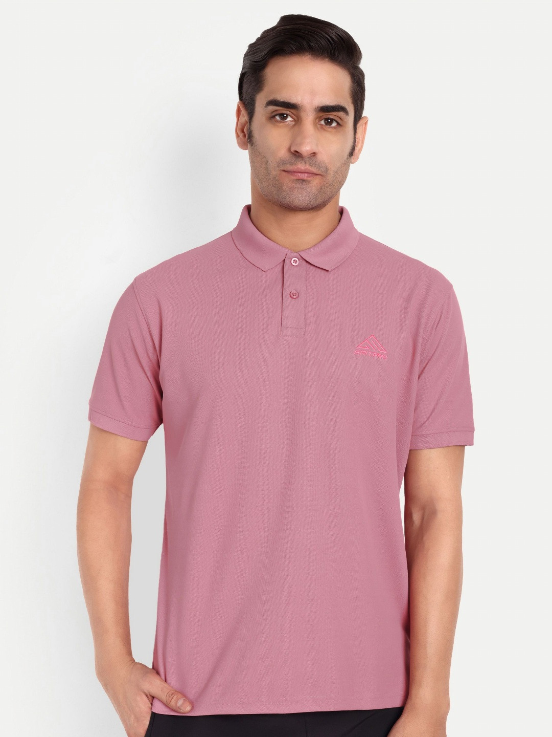 GRITPRO Prestige Brand Logo Embroidered Polo Collar T-shirt