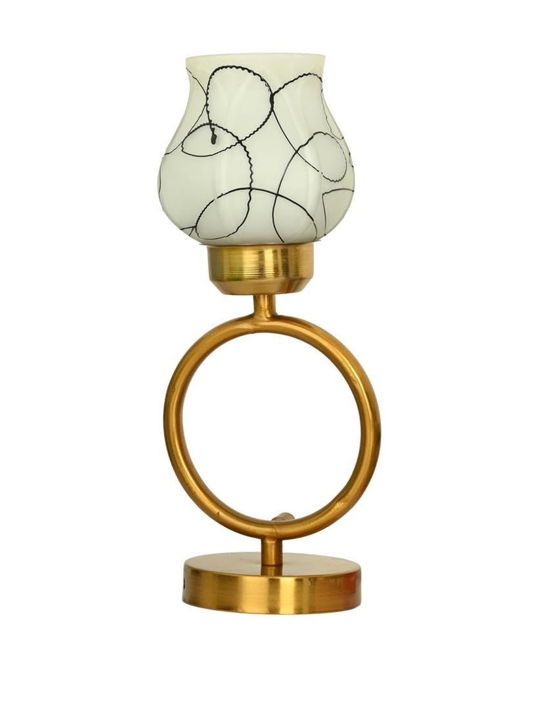 1ST TIME Self Assembly Glass Cylinder Energy Efficient Adjustable Cord Table Lamps