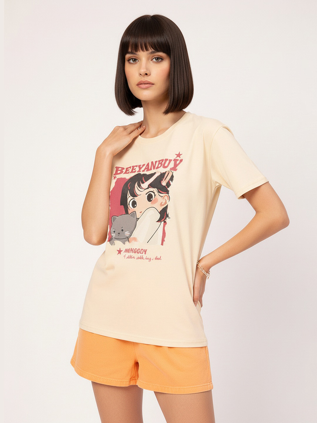 DressBerry Easy Breezy Cartoon Craze Printed Tee