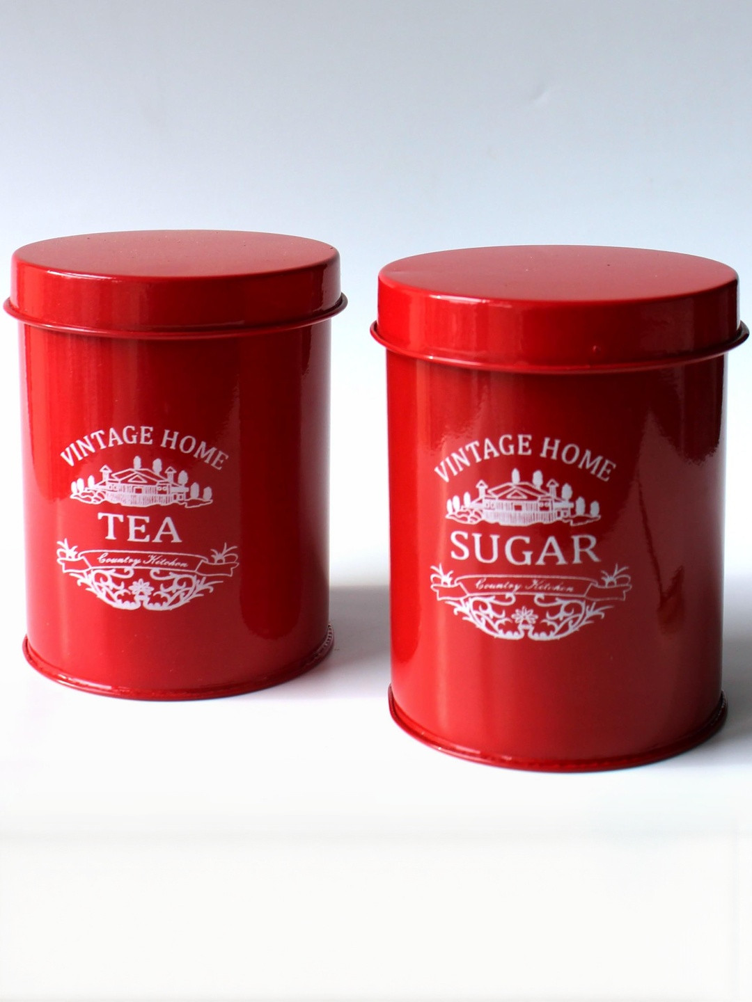 del hogar Red Solid Food Storage Jars