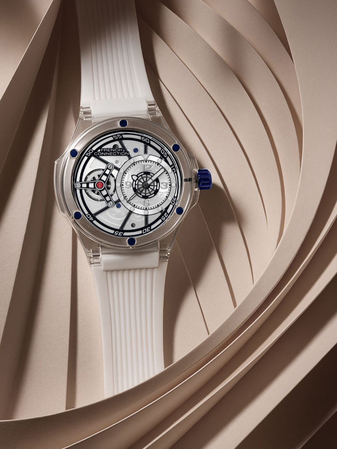 French Connection Men Skeleton Dial Analogue Watch FCD3W
