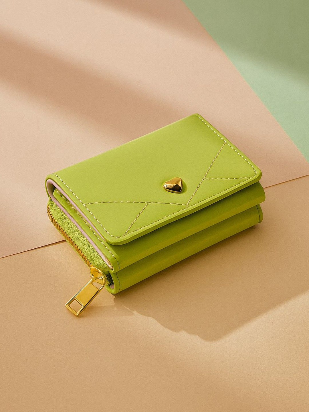 ALL ABOUT HER Love Candy Women Buckle Detail Zip Around Wallet