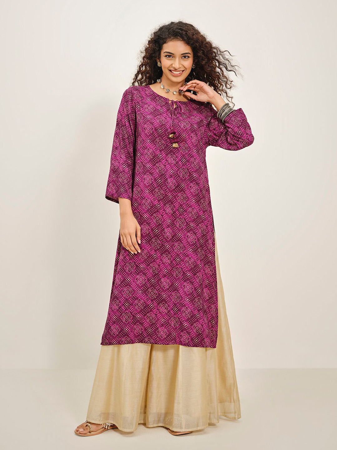 Global Desi Women Woven Design Kurta