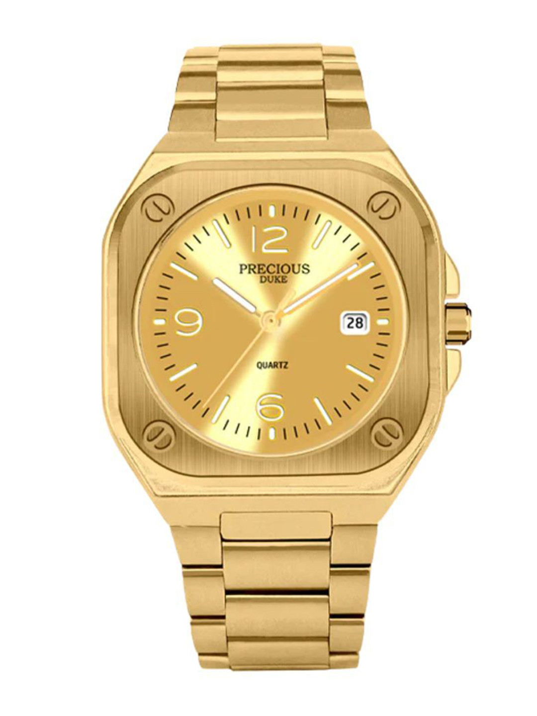 Precious Duke Men Square Dial & Bracelet Style Straps Analogue Watch PD78064-754170728618