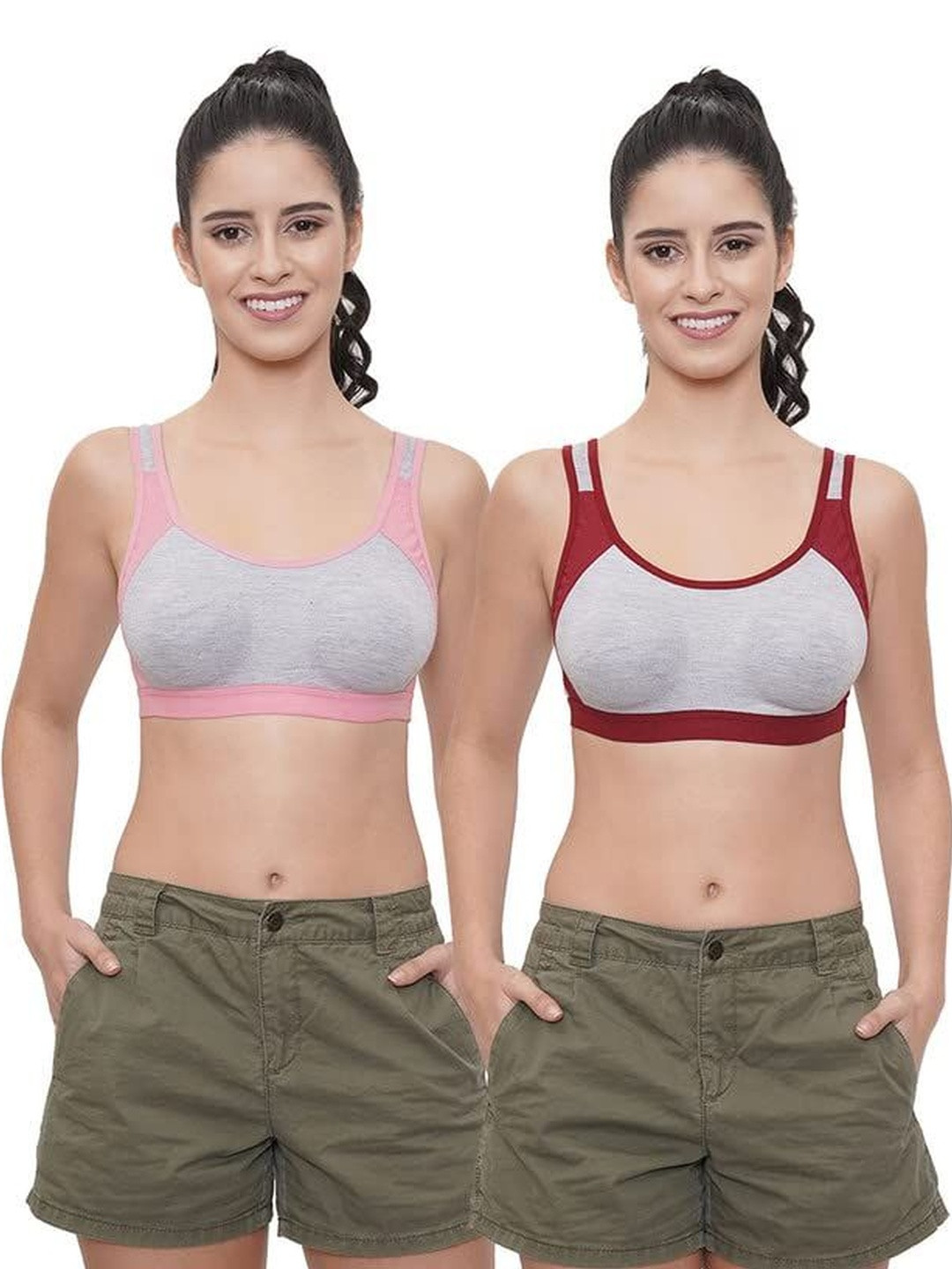 FEMULA Pack Of 2 Stretch Cotton Sports Vest