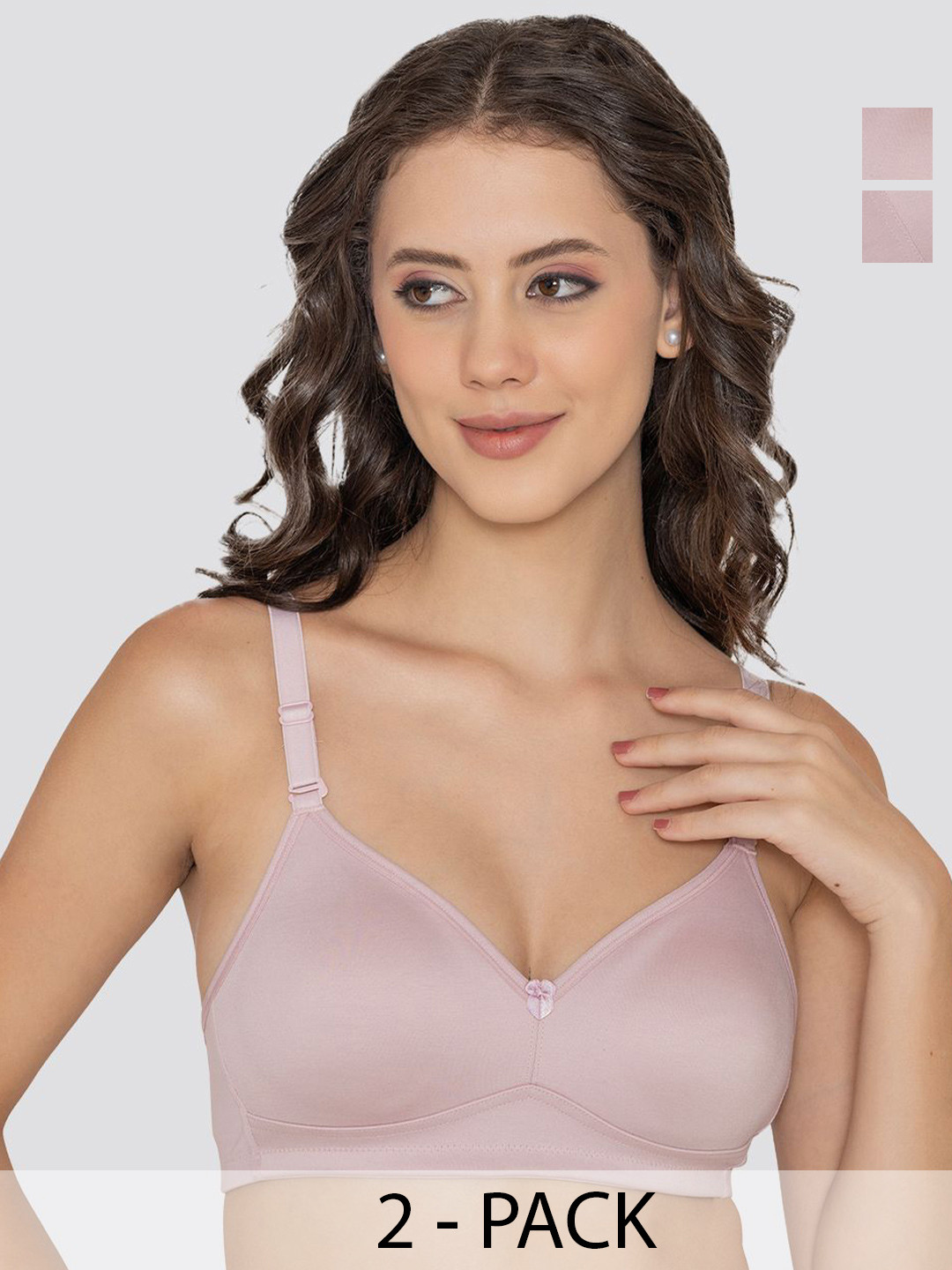 Kalyani Elvira  Pack of 2 Everyday Support Seamless Non Padded T-Shirt Bras