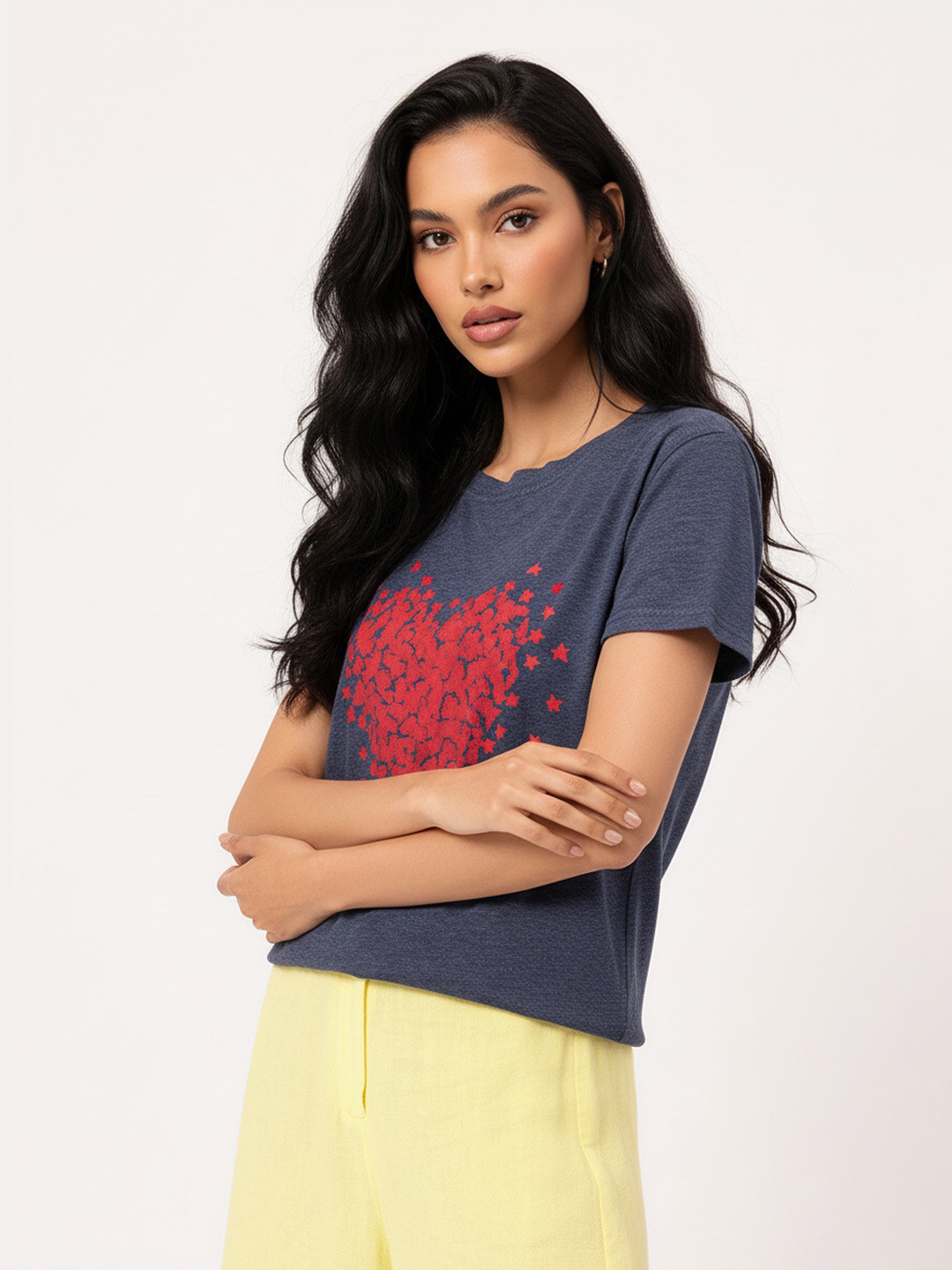 DressBerry LoveCore Heart Printed Comfy Tee