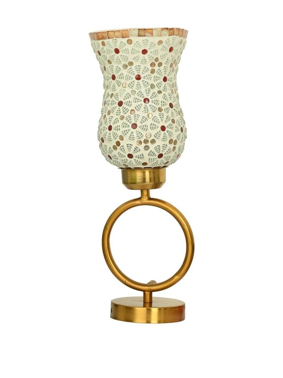 1ST TIME Off White Glass Cylinder Table Lamps