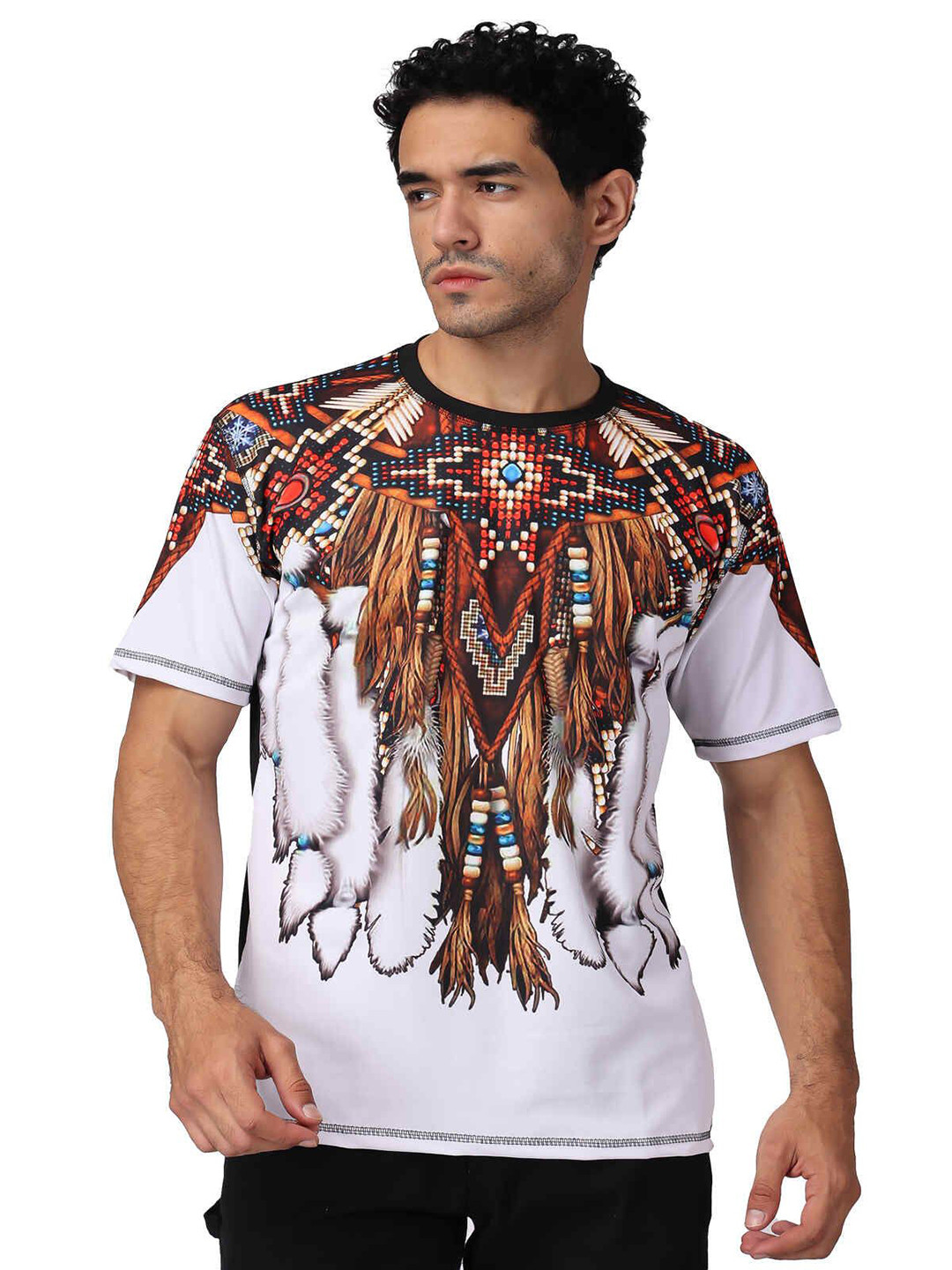 Flirty Soul Tribal Printed Round Neck Dri-FIT T-shirt