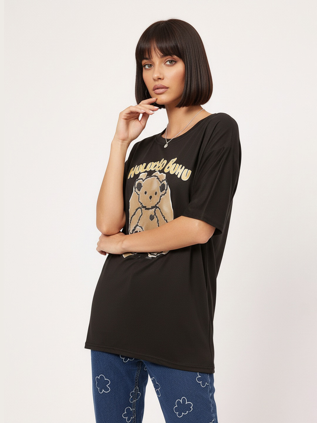 DressBerry It Girl Essential Graphic Print Relaxed Fit T-shirt