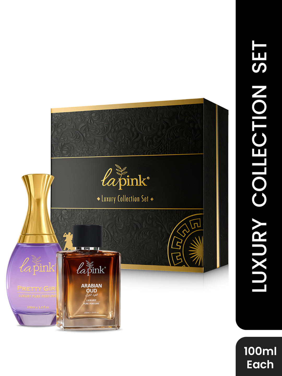 La Pink Set Of 2 Arabian Oud & Pretty Girl Long Lasting Perfume - 100 ml Each