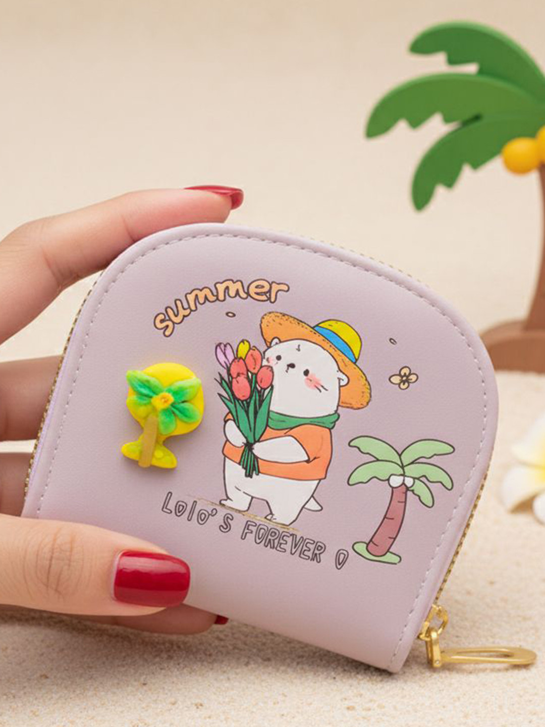 VALERIE Women Cute Printed  Zip Around Wallet