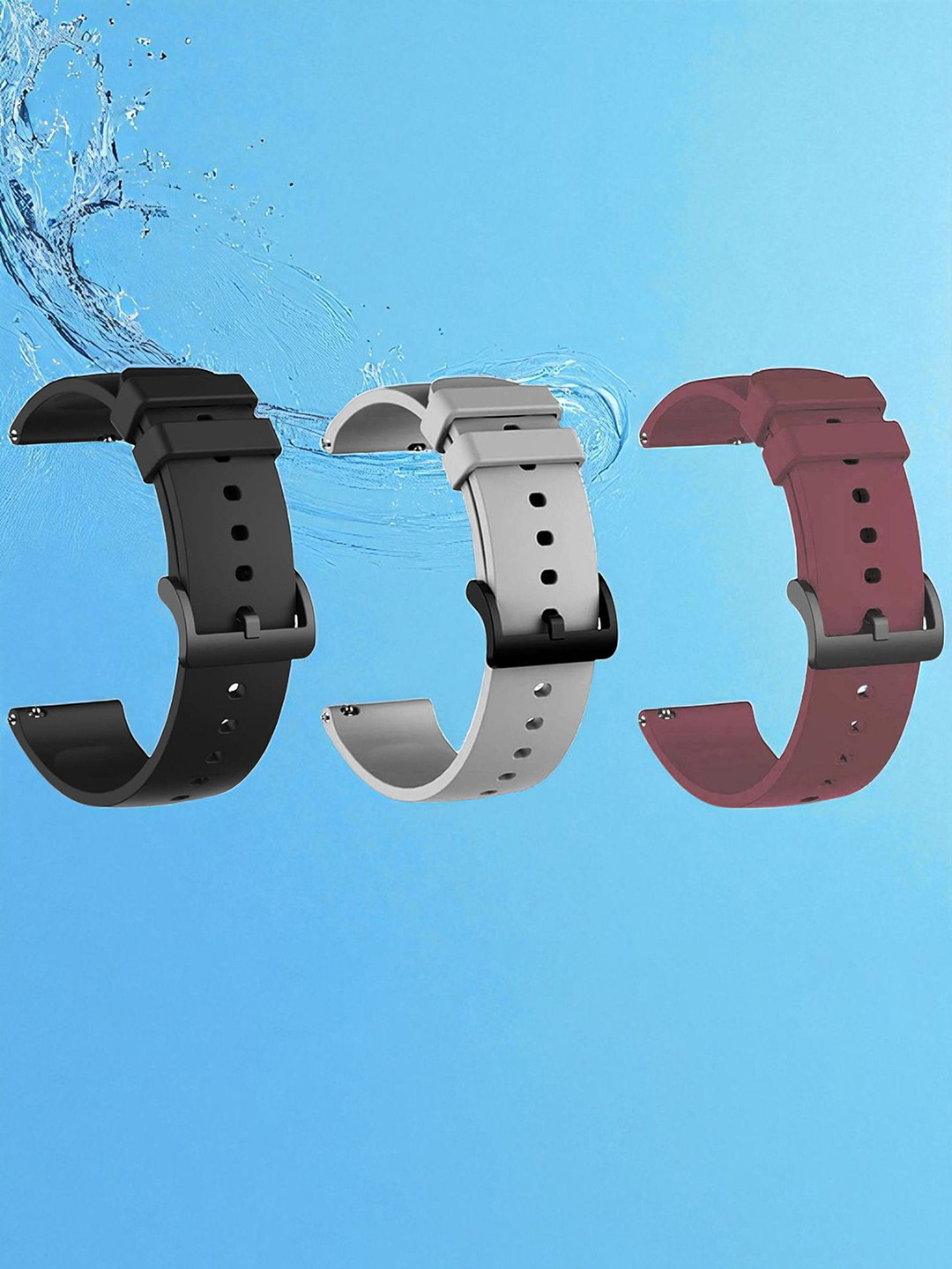 LORENZ Set Of 3 Watch Strap With Buckle Lock
