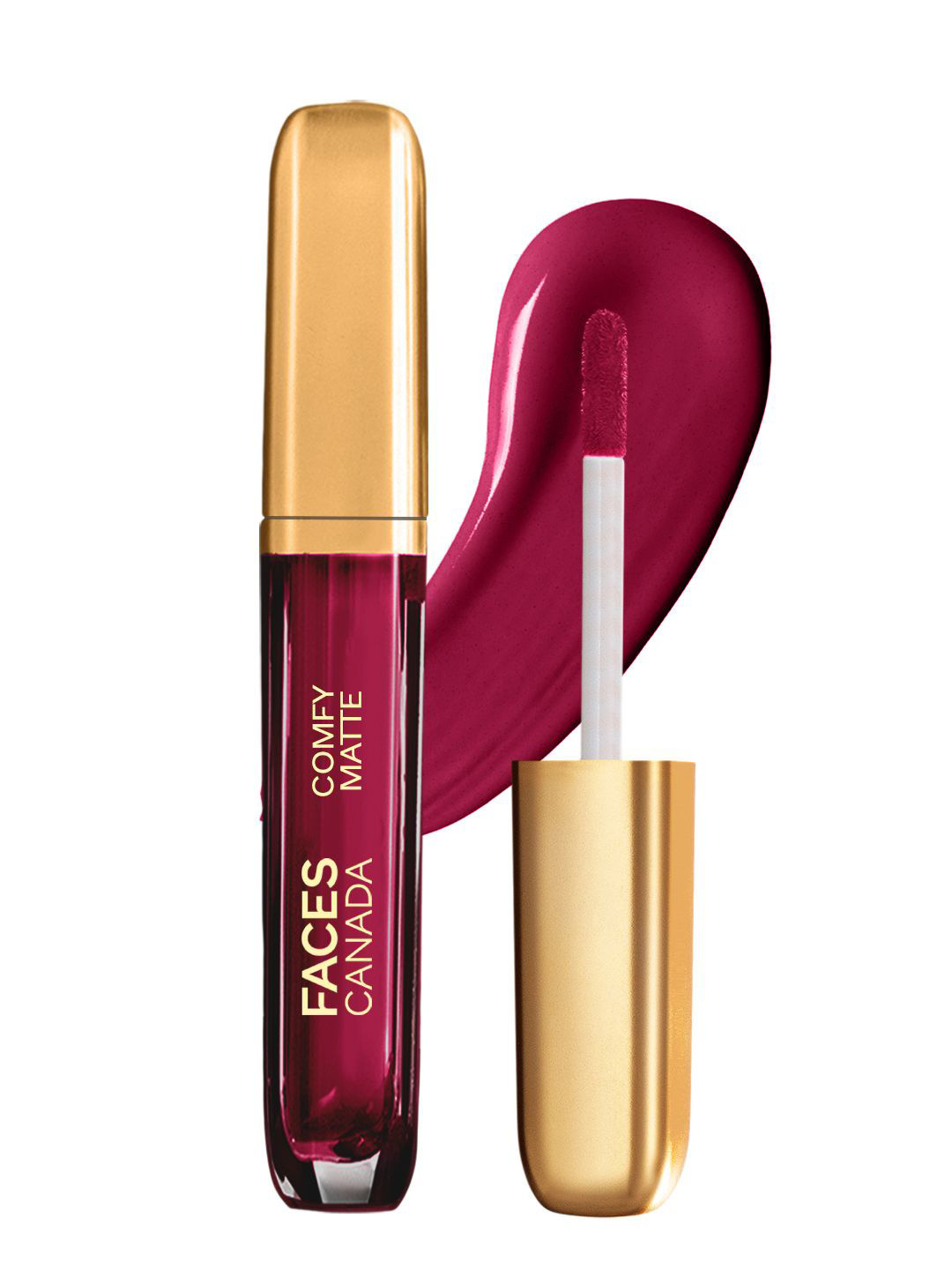 FACES CANADA Comfy Matte Liquid Lipstick - Bold Wine 35, 3.8 ml | 10HR Stay | No Dryness