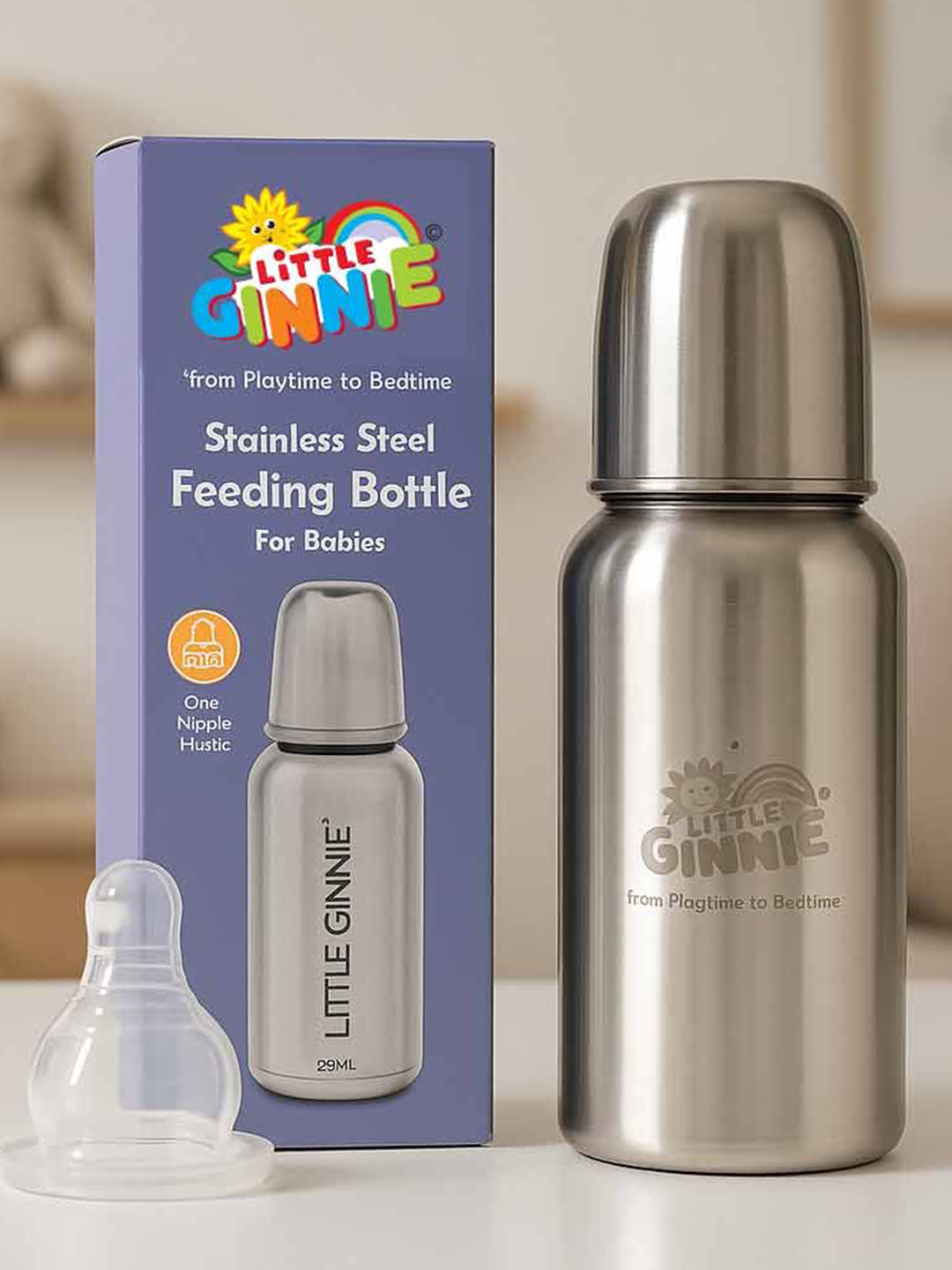 LITTLE GINNIE Stainless Steel Feeding Bottle