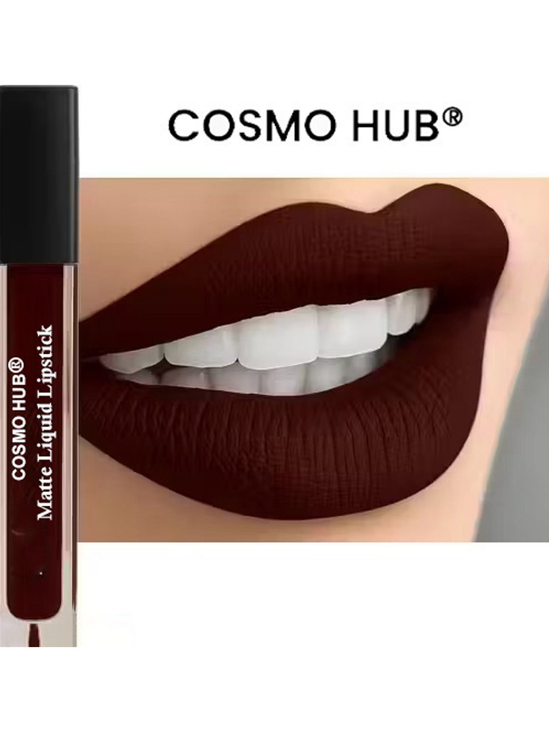 COSMO HUB Long Lasting Matte Liquid Lipsticks - 20 ml - Maroon