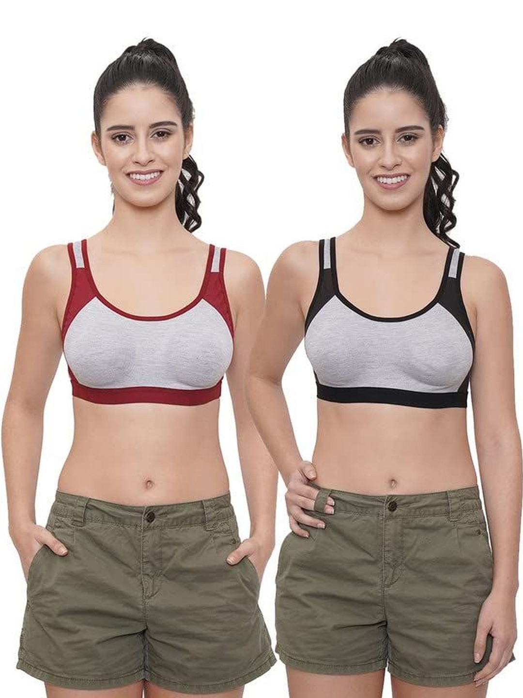 FEMULA Pack Of 2 Cotton Medium Coverage Underwired Bra