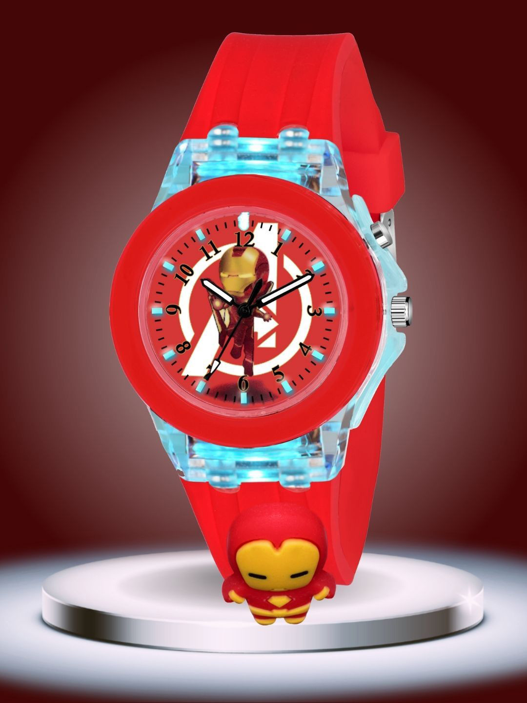 PAPIO Kids Printed Dial & Straps Analogue Watch KD-040 RED IRONMAN