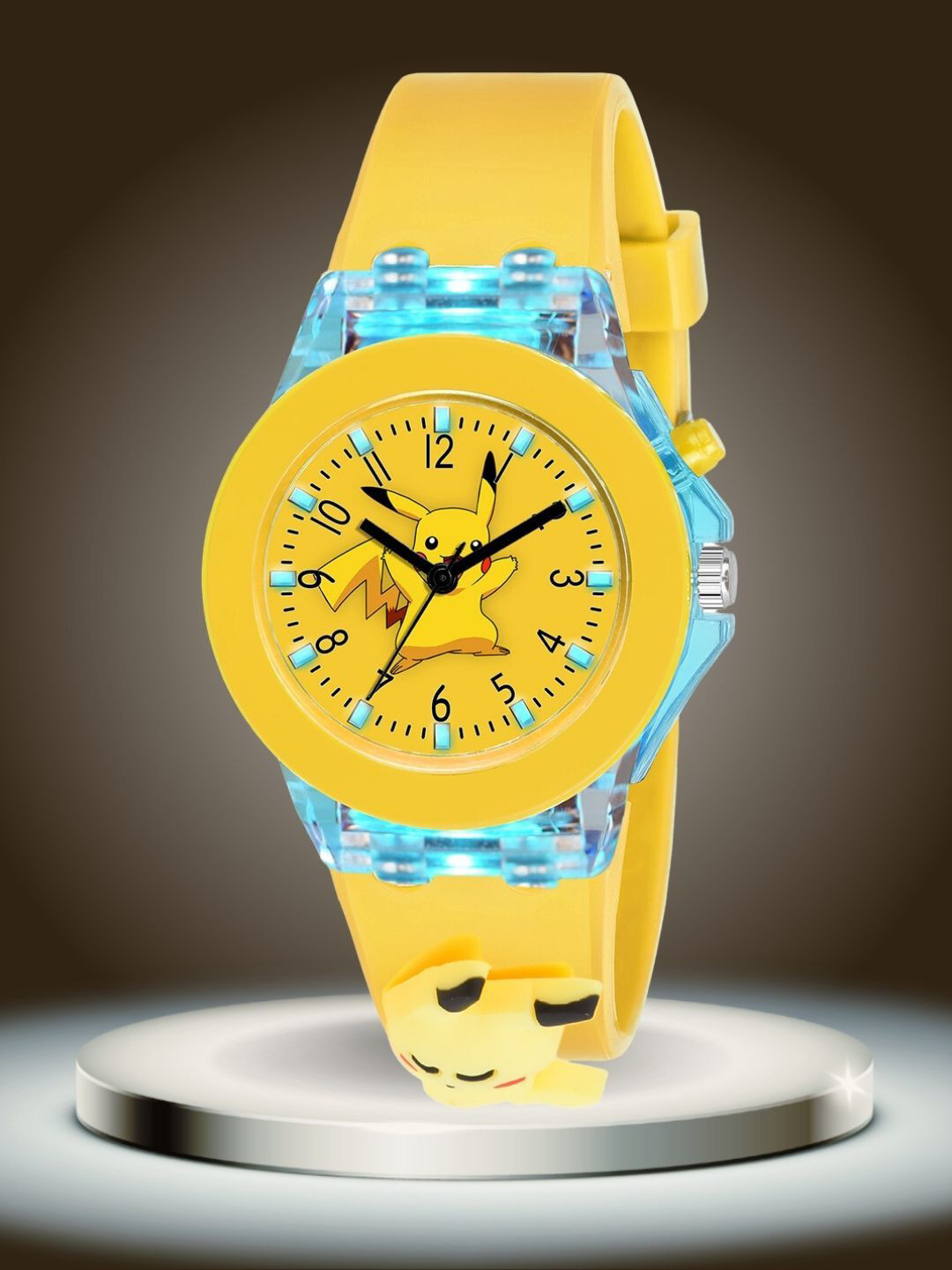 PAPIO Kids Printed Round Shape Analogue Watch KD-023 YELLOW