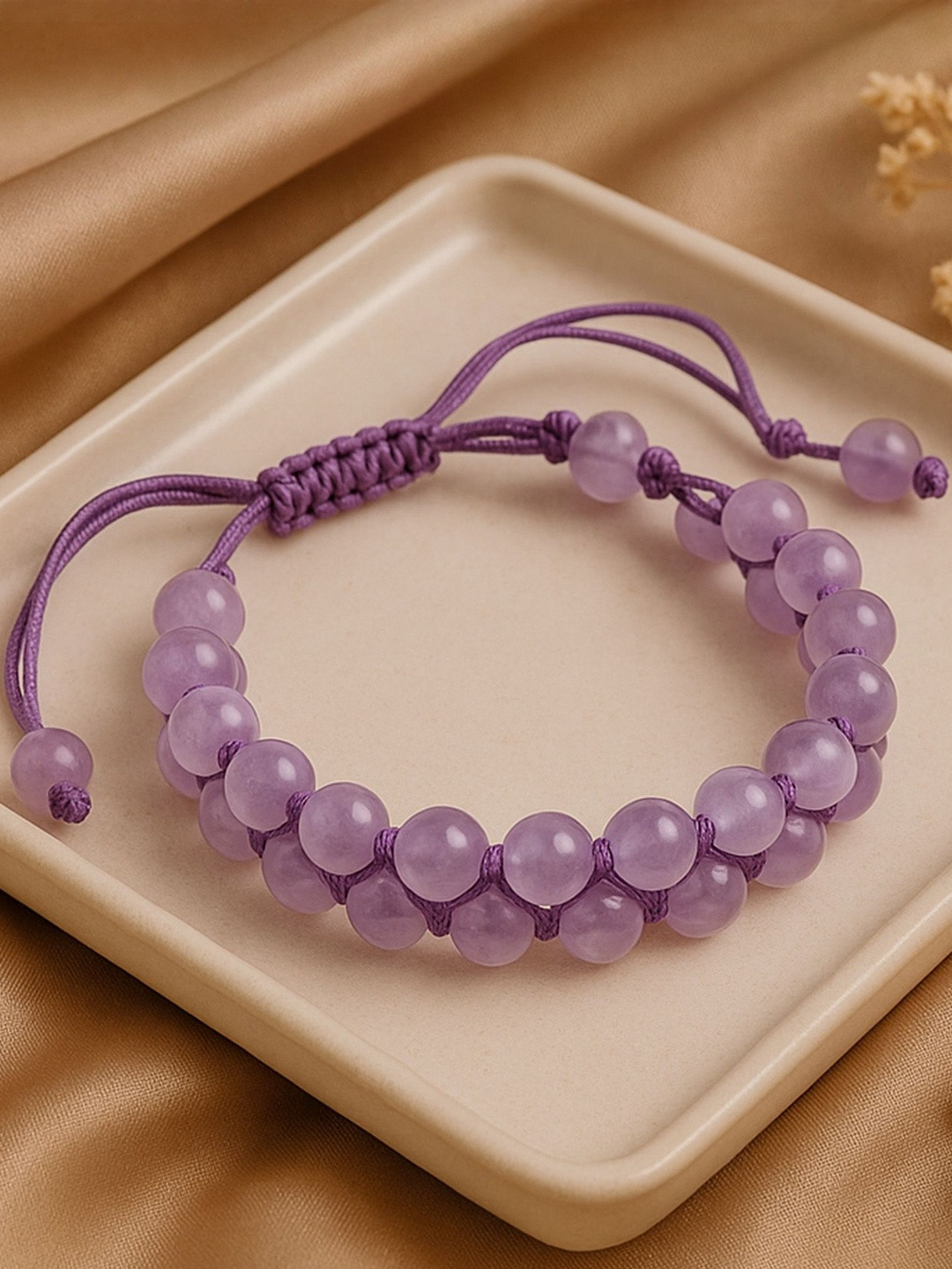 Zhupuk Purple Fabric  Bracelet