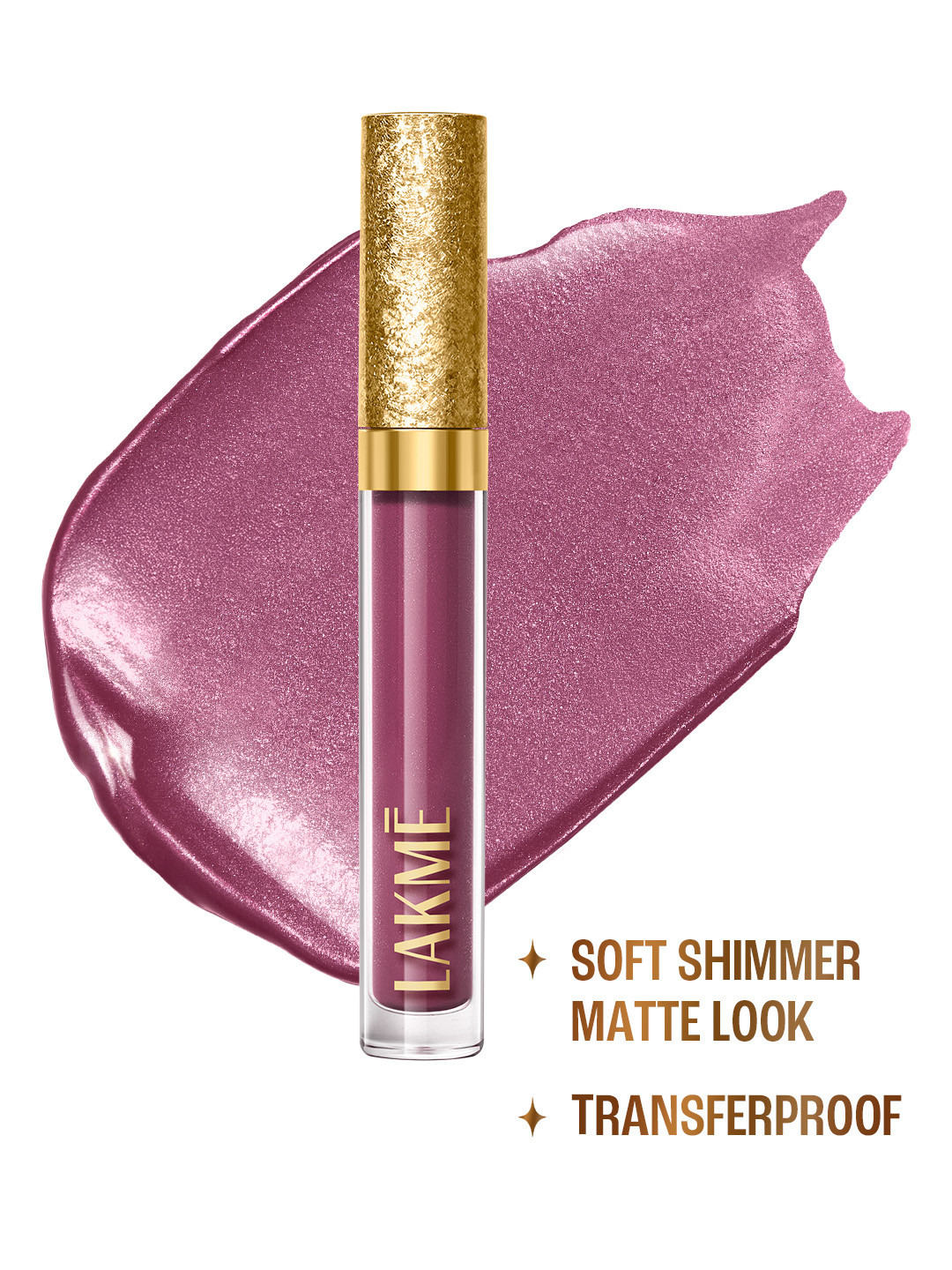 Lakme Be-Jewel Shimmer Matte Finish Lip Liquid 3.5ml - Rose Quartz 501