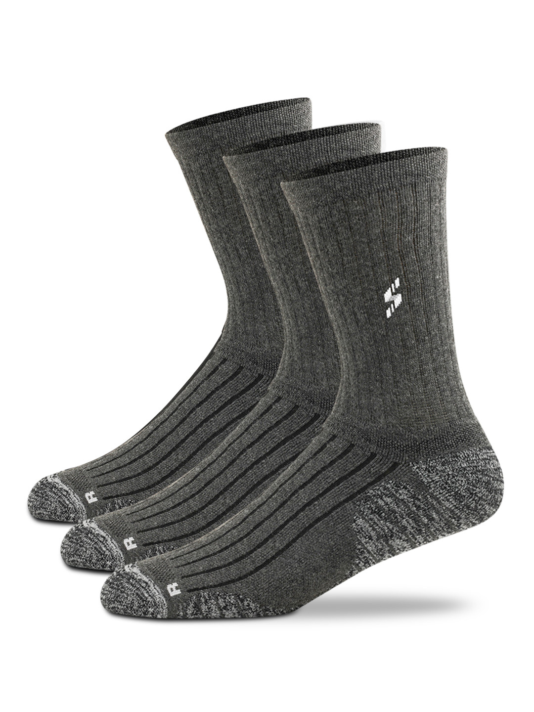 Supersox Men Pack Of 3 Calf-Length Compression Cotton Cushion Socks
