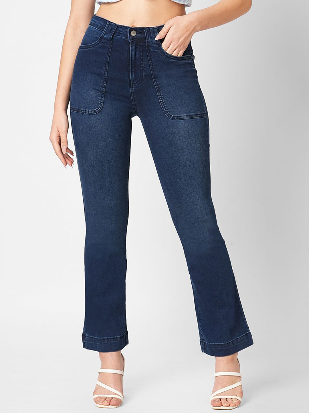 Kraus Jeans Women Slim Fit Light Fade Mid-Rise Jeans