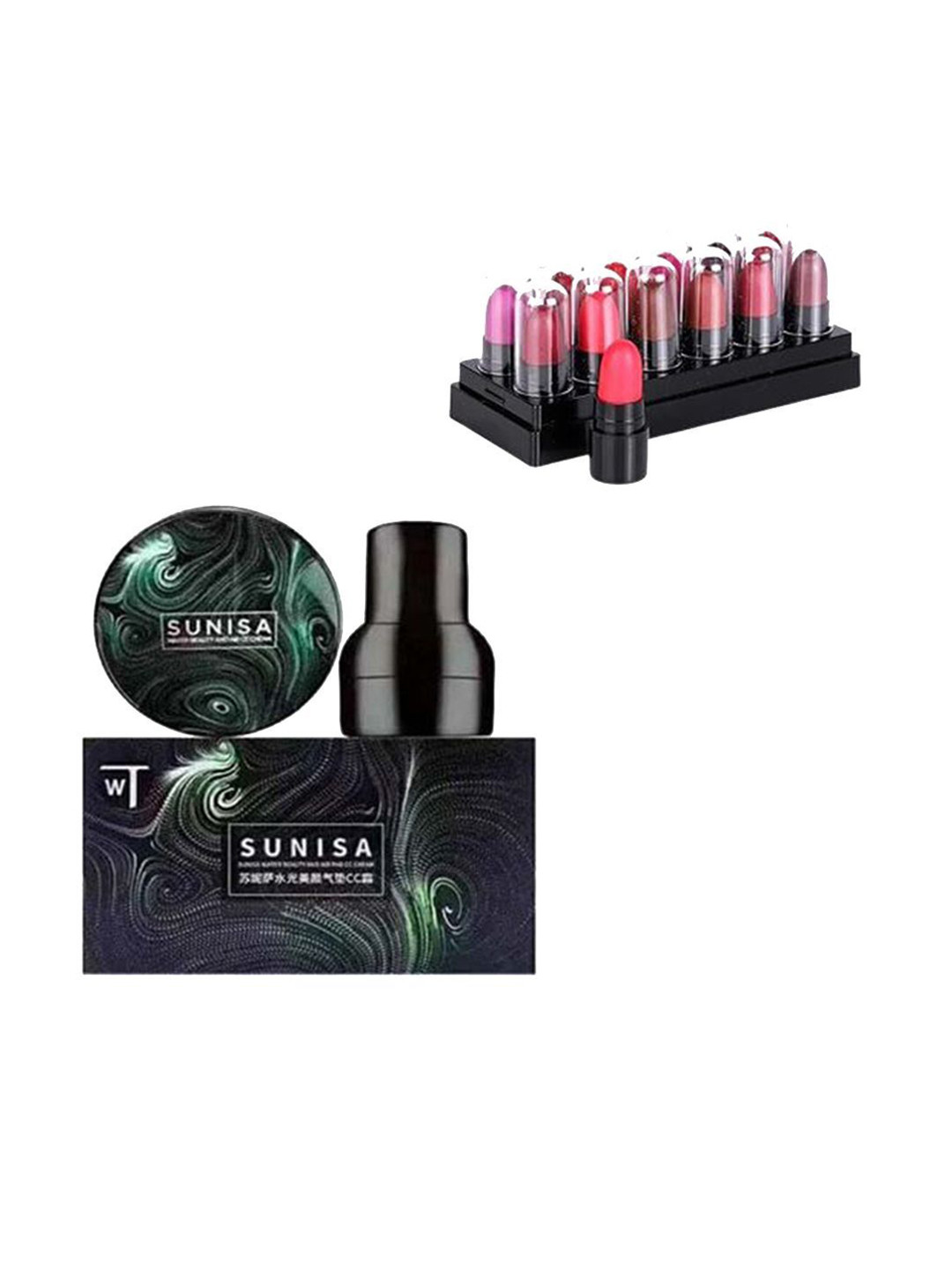SUNISA Set Of 2 BB and CC Cream Foundation- 20 g & 12 Mini Matte Lipstick