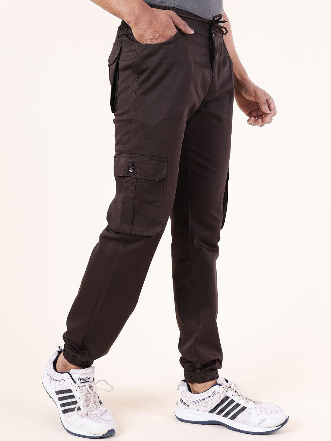 DAZORA Men Straight Fit Cargos Trousers