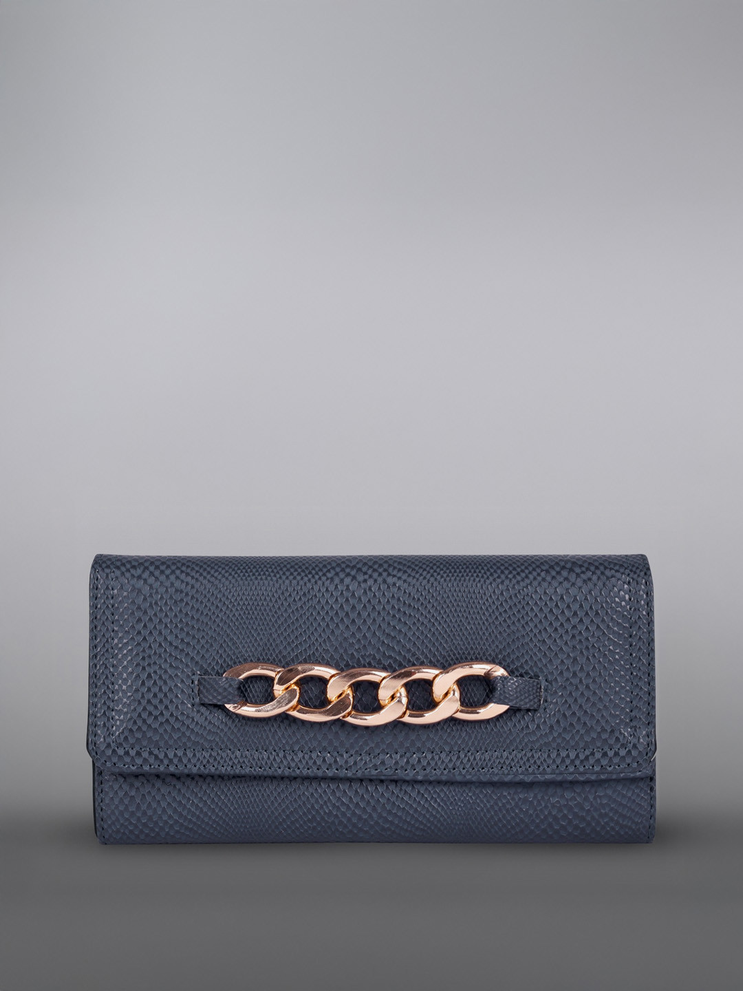 Lino Perros Women Snakeskin Textured Three Fold Wallet